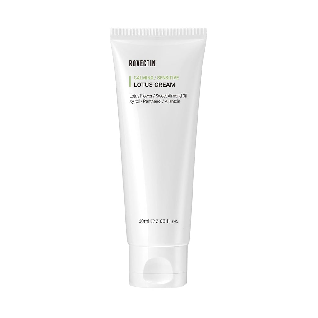 Calming Lotus Water Cream - Lightweight Moisturizer Face Cream for Oily, Combination Skin | 75% Lotus Water Extract for Skin Purifying, Anti-Aging | Vegan Korean Skincare (2.1 Fl.Oz, 60Ml)