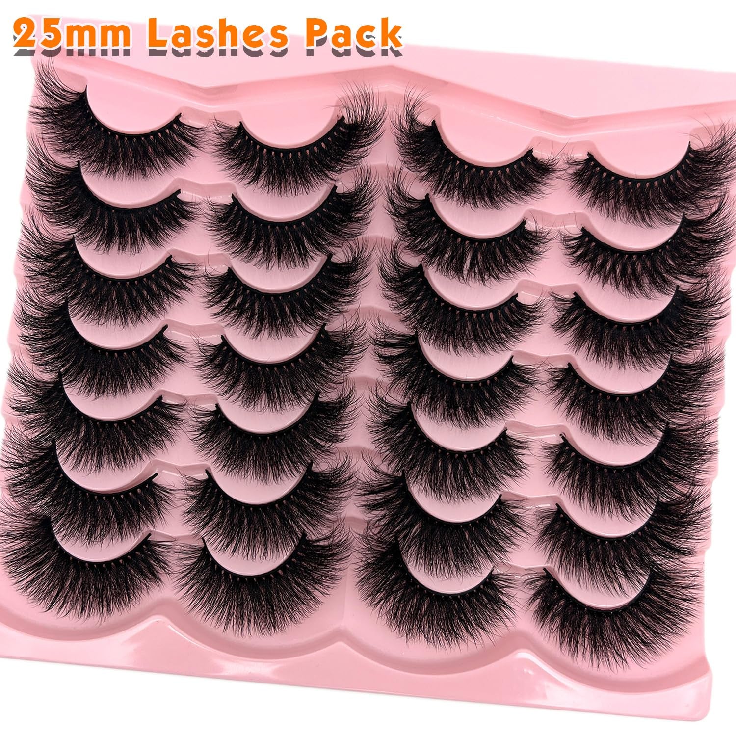 Fluffy Lashes Mink Wispy Cat Eye Faux Mink Eye Lashes Pack Soft Fake Strip Lashes 18Mm Long Volume False Eyelashes Natural Look