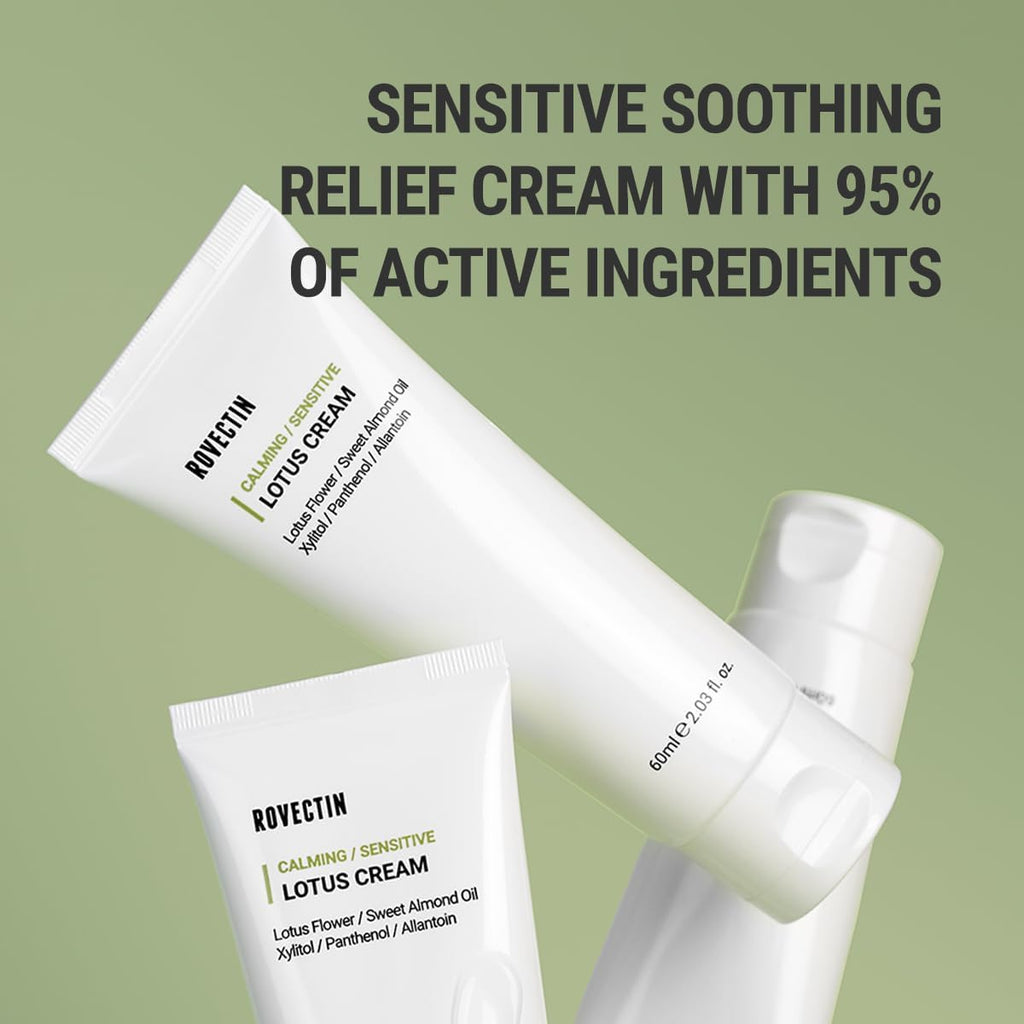 Calming Lotus Water Cream - Lightweight Moisturizer Face Cream for Oily, Combination Skin | 75% Lotus Water Extract for Skin Purifying, Anti-Aging | Vegan Korean Skincare (2.1 Fl.Oz, 60Ml)