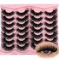 Fluffy Lashes Mink Wispy Cat Eye Faux Mink Eye Lashes Pack Soft Fake Strip Lashes 18Mm Long Volume False Eyelashes Natural Look