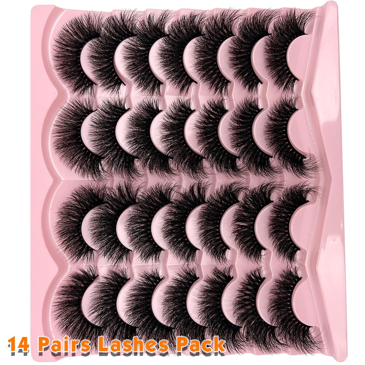 Fluffy Lashes Mink Wispy Cat Eye Faux Mink Eye Lashes Pack Soft Fake Strip Lashes 18Mm Long Volume False Eyelashes Natural Look