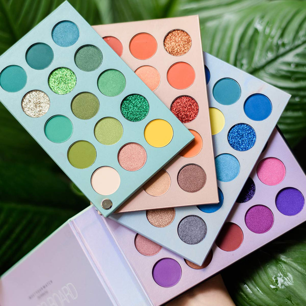 60 Colors Eyeshadow Palette, 4 In1 Color Board Makeup Palette Set Highly Pigmented Glitter Metallic Matte Shimmer Natural Ultra Eye Shadow Powder Easy to Blend