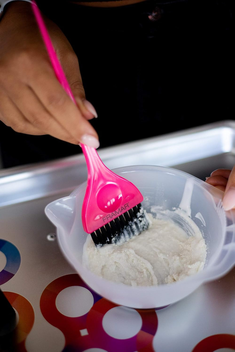 Pink Hair Color Brush - Hair Coloring Brush for Hair Dye, Hair Dye Brush to Apply Hair Color, Color Brushes for Hair Salon, Brush for Dyeing Hair, Colour Brush for Hair Coloring, Dye Tools