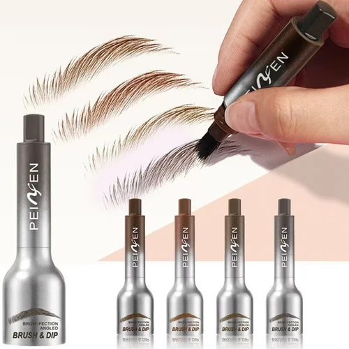 3D Dye Eyebrow Pencil – Waterproof, Smudge-Proof Brow Enhancer with Large Brush for Natural, Long-Lasting Black and Brown Brows