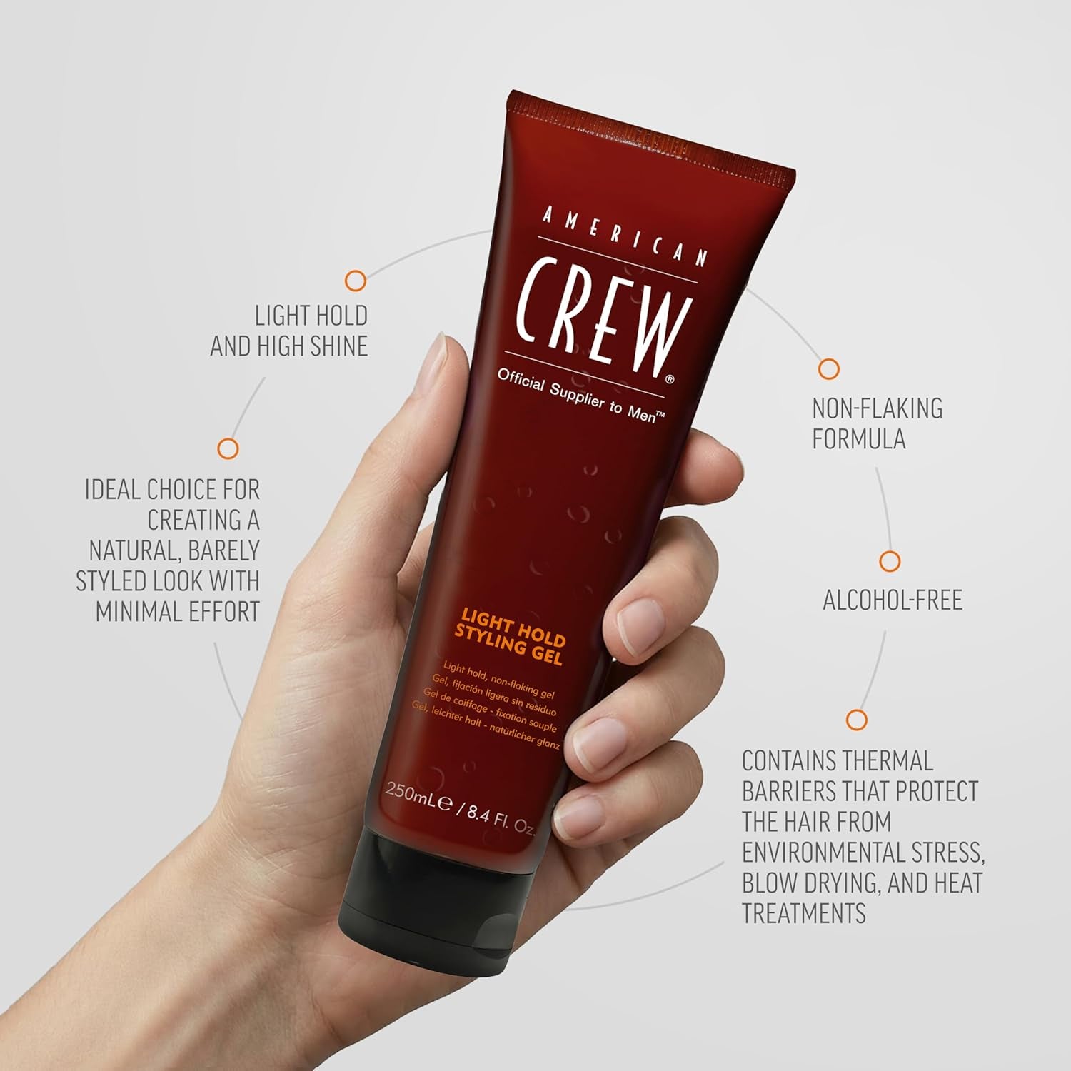 Men'S Hair Gel, Light Hold, Non-Flaking Styling Gel, 13.1 Fl Oz